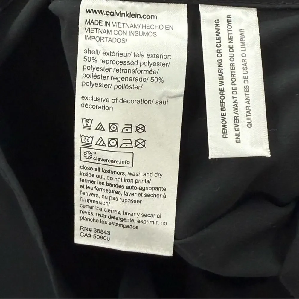 NWT Calvin Klein Performance Wear Polyester Long Sleeve Hidden Snap Down Shirt - Picture 11 of 12